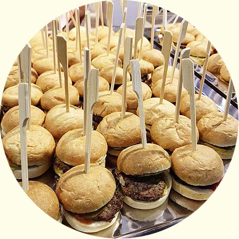 Mini-Burger für Catering, Büffets