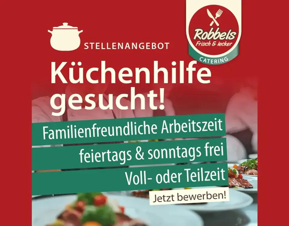 Stellenangebot für Küchenhilfe in Neubrandenburg bei guter Bezahlung und familienfreundlichen Arbeitszeiten