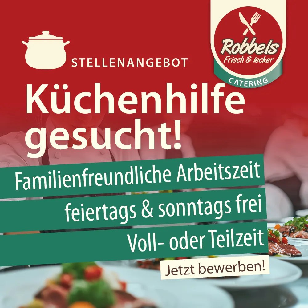 Stellenangebot für Küchenhilfe in Neubrandenburg bei guter Bezahlung und familienfreundlichen Arbeitszeiten